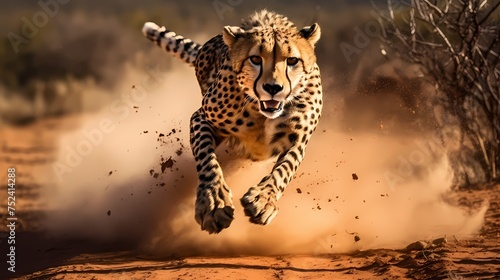 Cheetah running, South Africa