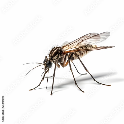 close up side view of mosquito, isolated on transparent background © Michel 