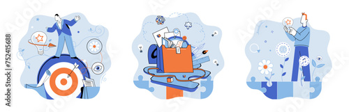Startup business vector illustration. Effective marketing strategies are vital for growth and success startup businesses Startup development requires continuous research and analysis market dynamics