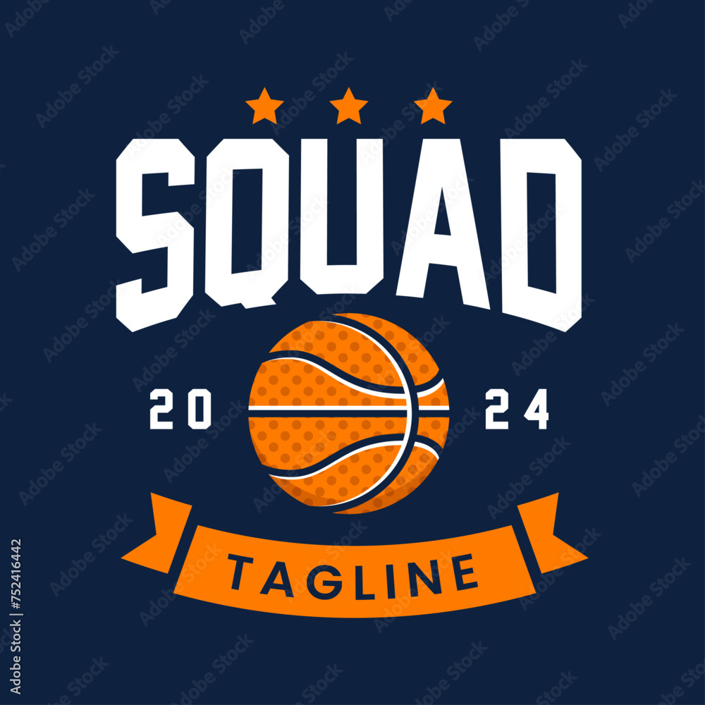 Basketball vintage logo vector isolated. Basketball logo with shield background vector design