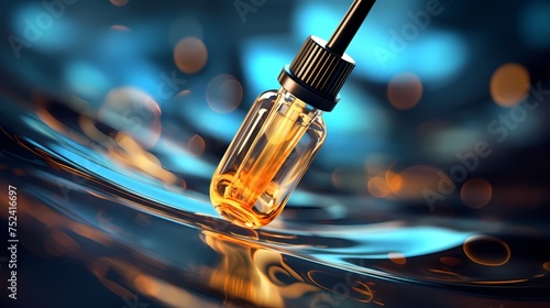 Cosmetic serum Oil drop on skin cell, Skin Repair, moisturizer, collagen serum