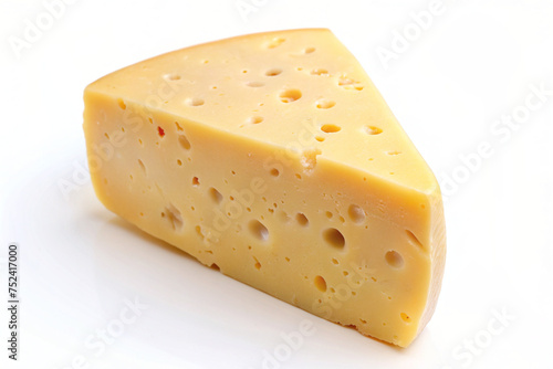 piece of cheese Isolated on white background 