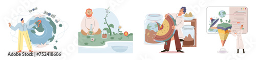 Earth care. Vector illustration. Saving planet demands paradigm shift towards sustainable practices Supporting eco friendly initiatives strengthens our global environmental resilience Our planet Earth