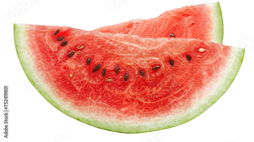 Ripe Juicy Watermelon Slice PNG with Transparent Background