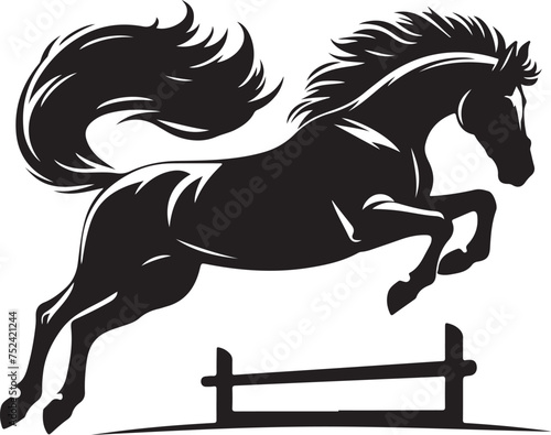 Vector illustration of horse jump 
