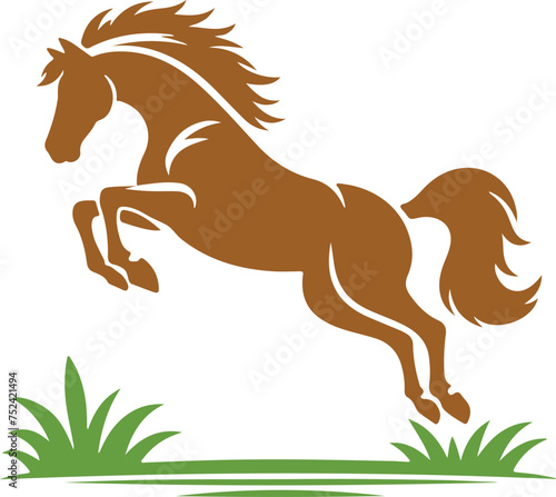 horse  jump vector illustration 