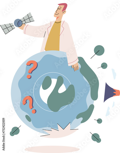 Earth care. Vector illustration. Earth care calls for global commitment to preserving our natural resources Climate change necessitates collective efforts to mitigate its impact on Earth Saving planet