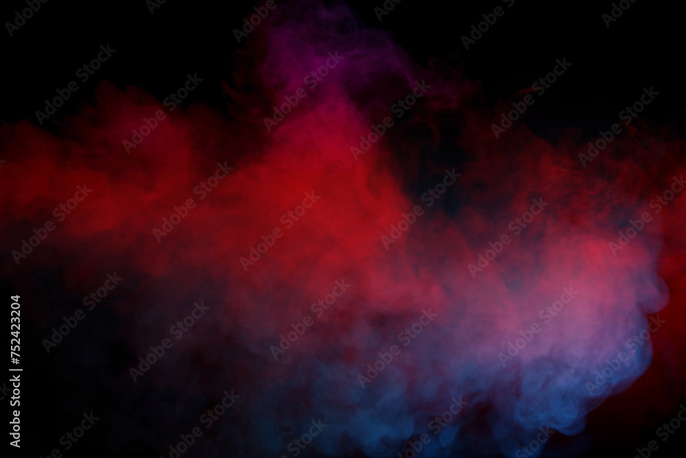 Blue and yellow steam on a black background. Blue and yellow steam on a black background.