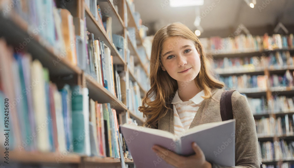 student reading book at the library student reading book at the library
