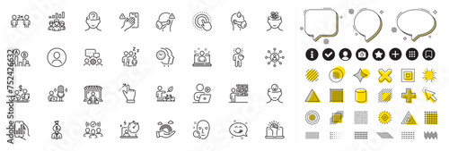 Set of Podcast, Ab testing and Manager line icons for web app. Design elements, Social media icons. Best manager, Engineering team, Medical mask icons. Vector
