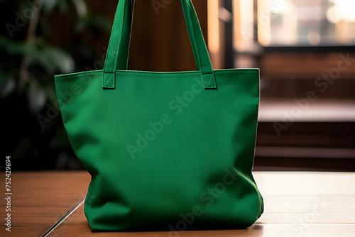 St. Patrick's Day Tote Bag Mockup, Green Blank St. Patrick's Bag mockup