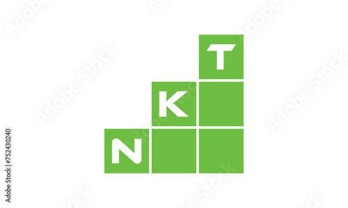 NKT initial letter financial logo design vector template. economics, growth, meter, range,  profit, loan, graph, finance, benefits, economic, increase, arrow up, grade, grew up, topper, company, scale photo