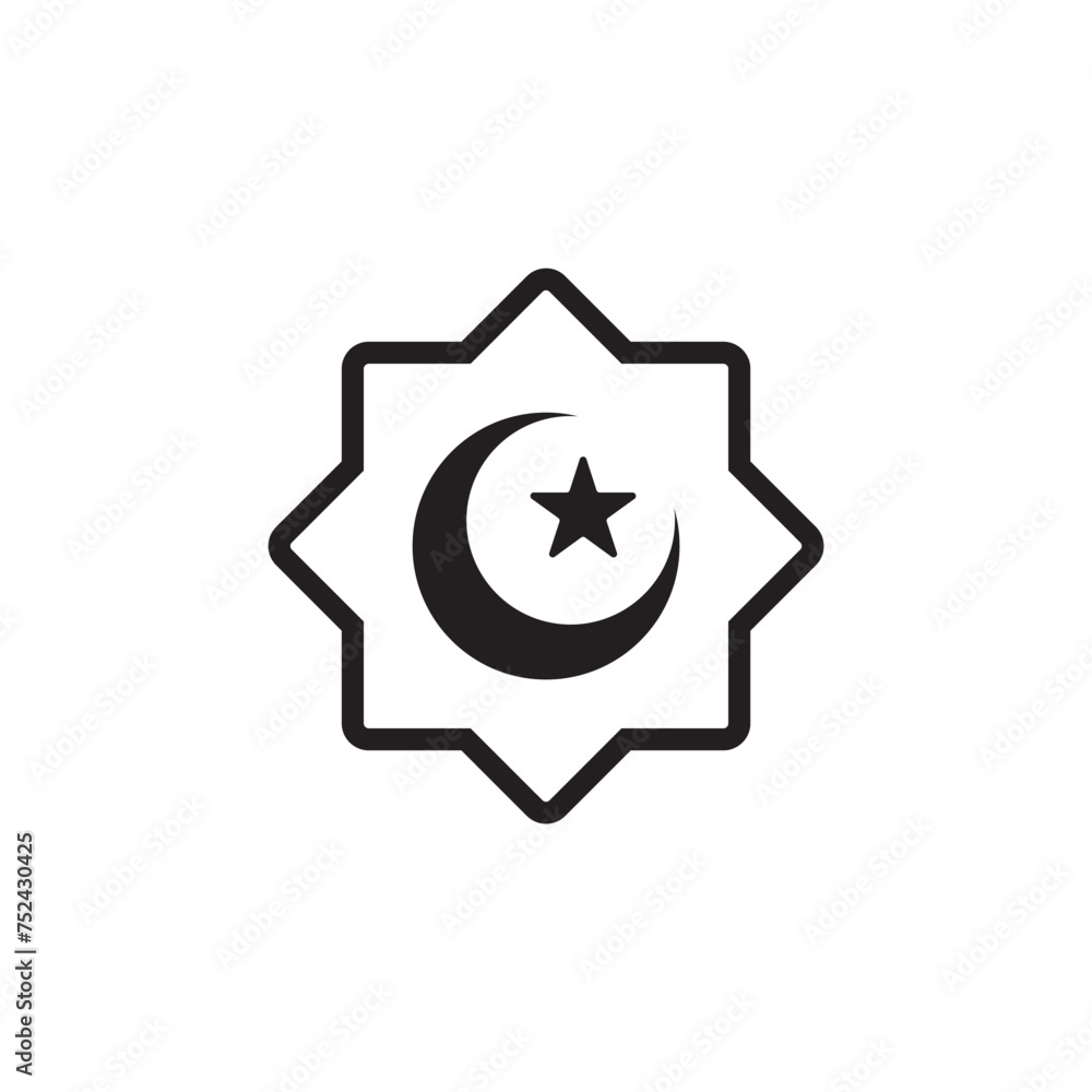 islamic icon , muslim icon vector