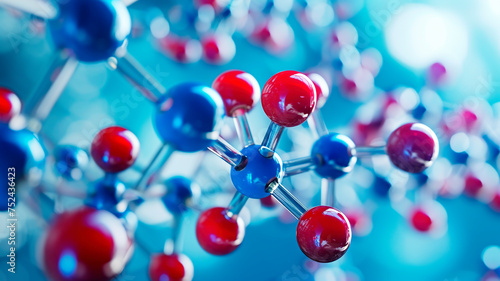 Illustration of molecule model. Science background