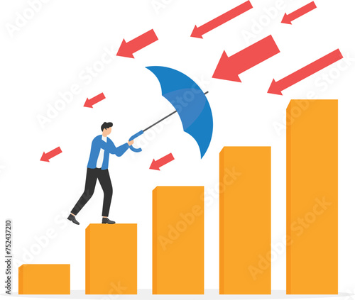 Business economic recession. Business vector illustration concept
