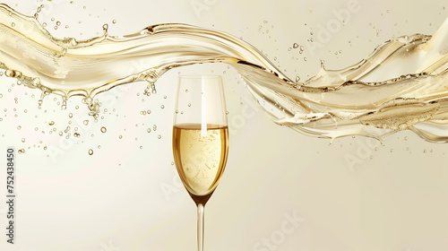 glass of champagne sparkling alcoholic drink