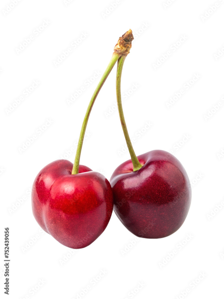 Cherry fruit isolated on white Cherry fruit isolated on white