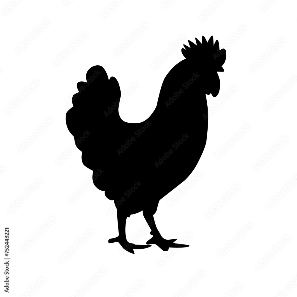 silhouette of a hen silhouette of a hen