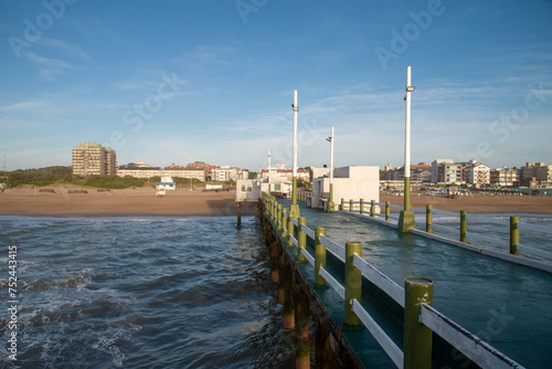 View of the sea from the Pinamar pier photo