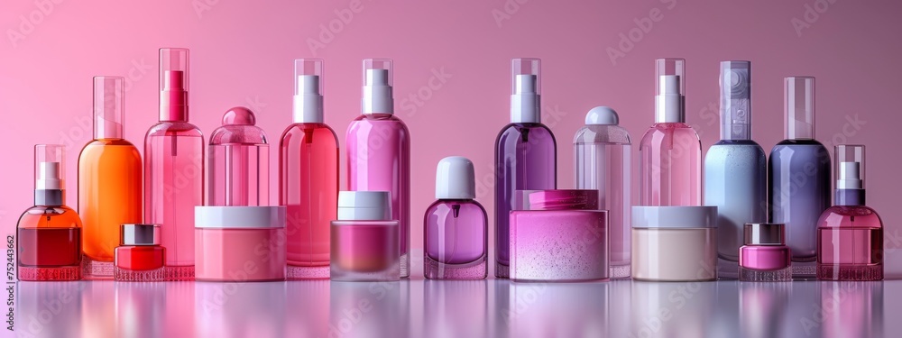 Group of Different Colored Bottles Group of Different Colored Bottles
