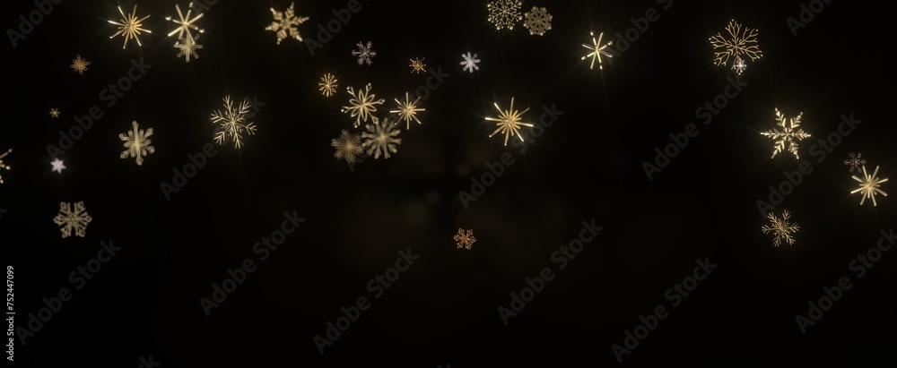 Falling snow at night. Bokeh lights Falling snow at night. Bokeh lights