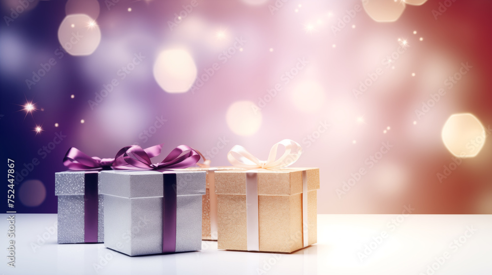 Gift Boxes with Colorful Background. Gift Boxes with Colorful Background.