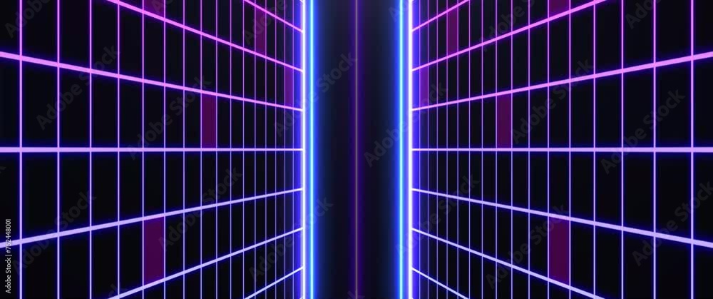 Retro style 80s Sci-Fi Background Futuristic with laser grid landscape ...