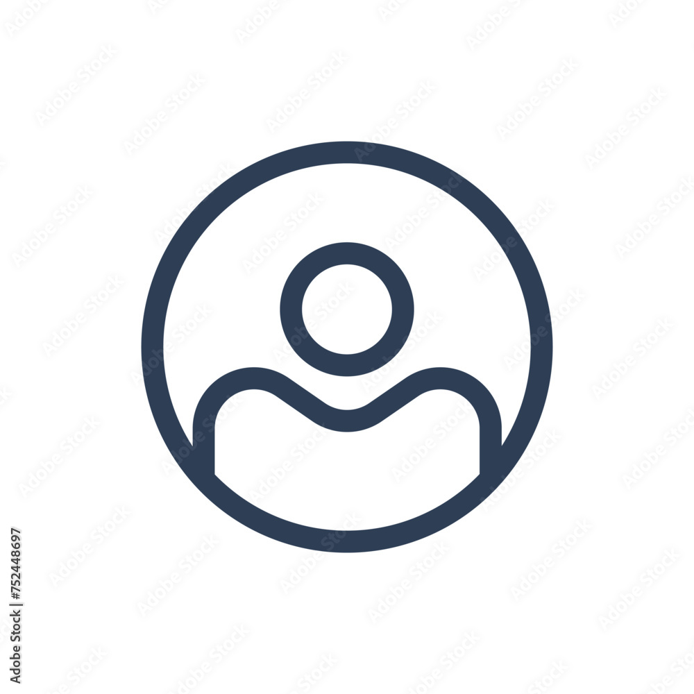 Profile Icon vector, User sign line icon flat style vector illustration Profile Icon vector, User sign line icon flat style vector illustration