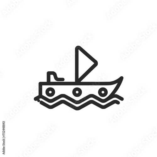 boat vactor. beach item. boat icon. © Nida