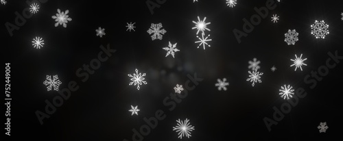 The winter background  falling snowflakes