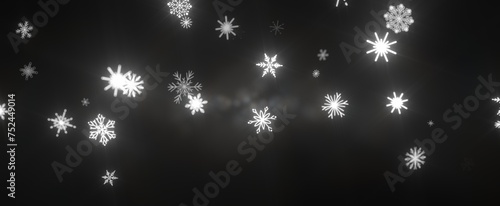 Snowflakes - Christmas Card - Snowflakes Of Paper In Frame