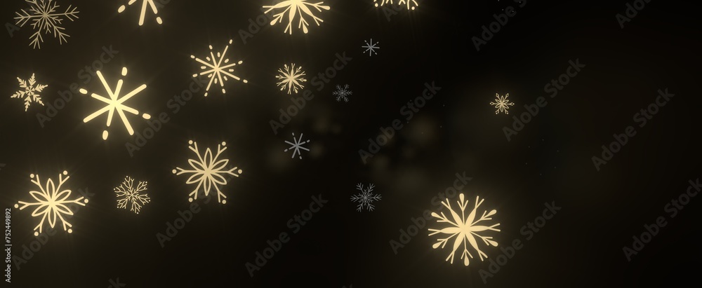 Falling snow at night. Bokeh lights Falling snow at night. Bokeh lights