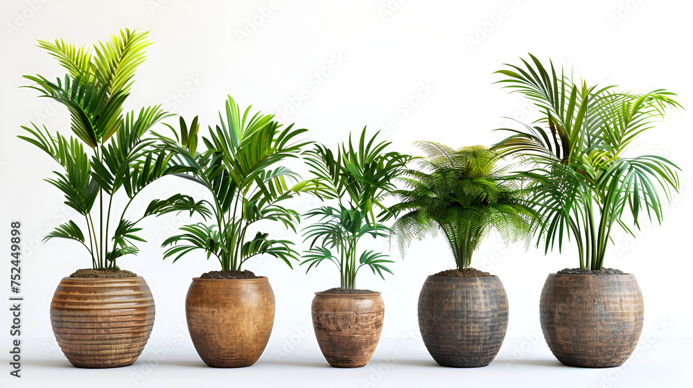 Potted plants isolated on a white background A Journey into Mesmerizing Modular Furniture.AI Generative