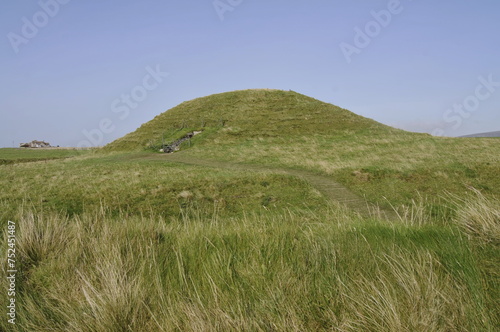 Maeshowe (or Maes Howe; Old Norse: Orkhaugr) is a Neolithic chambered cairn (circa 2800 BC) situated on Mainland Orkney, Scotland, UK