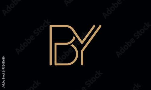 BY, YB, B, Y, Abstract Letters Logo monogram
