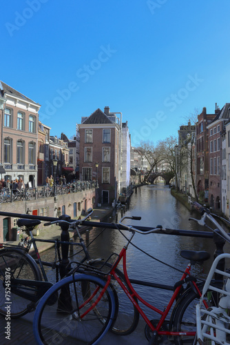 Netherlands, Utrecht, Oudegracht, Canals, Bikes, Antique bridge, Old city, sunny day, bikes, bicycle, architecture, canal, water, europe, holland, netherlands, travel, old, bridge, dutch, street