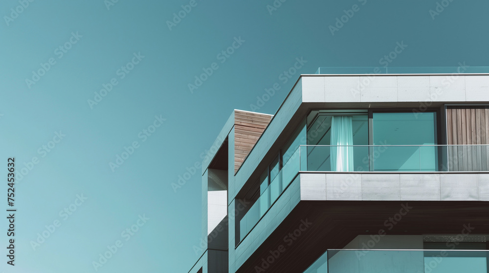modern office building with blue sky modern office building with blue sky