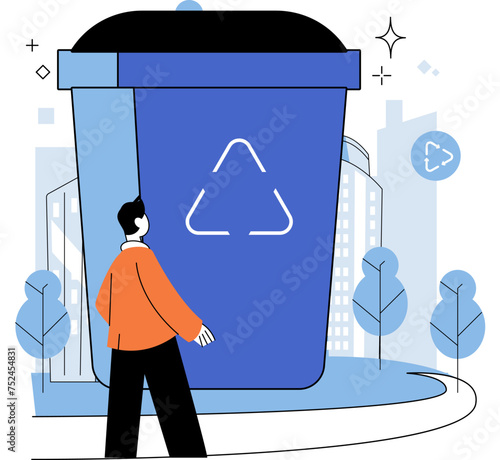Clean city. Vector illustration. By prioritizing climate action,city aims to reduce its vulnerability to climate-related risks and contribute to global efforts in combating climate change