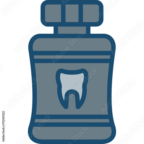 Mouthwash Line Filled Grey