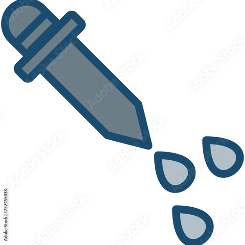 Dropper Line Filled Grey