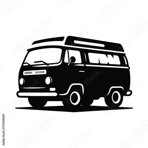 Classic Camper Van Silhouette