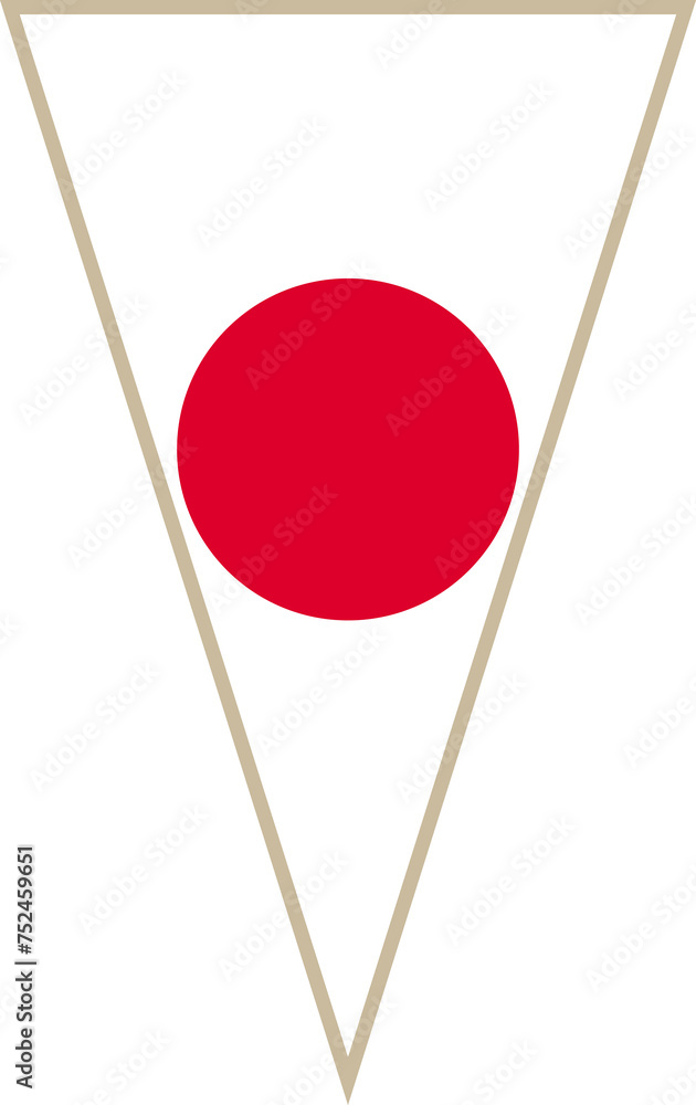 Japan triangular flag Japan triangular flag