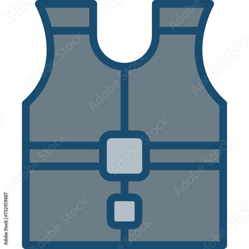 High visibility vest Line Filled Grey