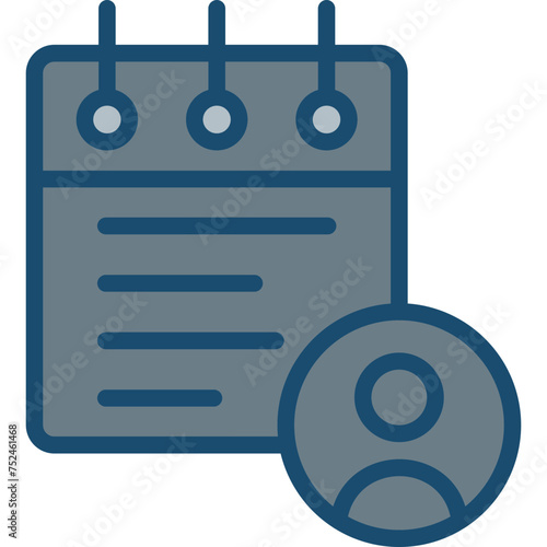 Notes Line Filled Grey