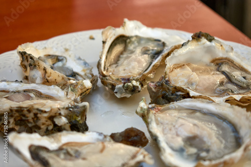 Some oysters from Calle de la Piedra in Vigo, Pontevedra, Spain