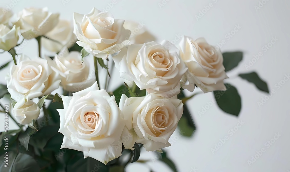 Luxury premium background design with realistic white flowers. White horizontal template for banner, premium invitation, prestigious gift certificate. Nature Concept Luxury premium background design with realistic white flowers. White horizontal template for banner, premium invitation, prestigious gift certificate. Nature Concept