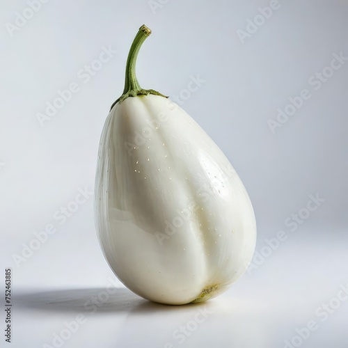 White eggplant isolated on a white 