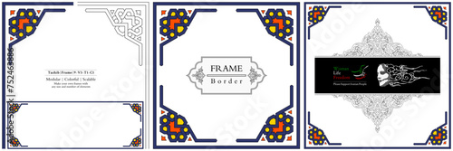 Frame mandala persian arabic turkish islamic hindi indian tibetan traditional colorful vector pattern texture vintage ornate retro elegant ornamental borders frames floral ornaments tazhib 48-v1.1.1