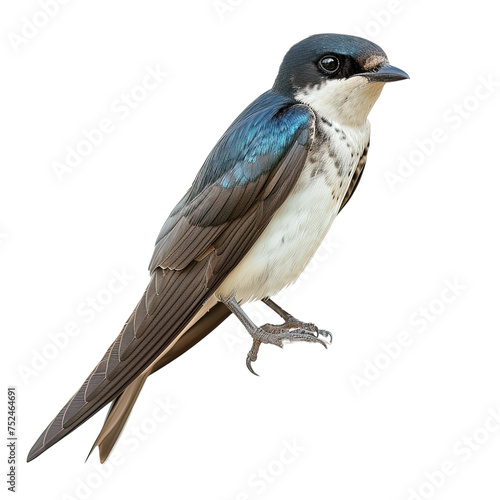 Tree Swallow isolated on white or transparent background © Nazmus