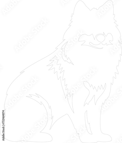 Eskimo Dog outline